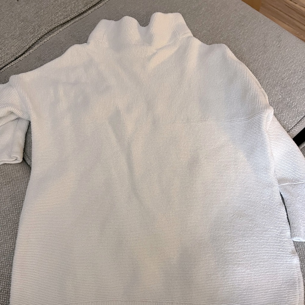 Free People Cream Turtleneck Long Sweater | S | ribbed design | good condition!